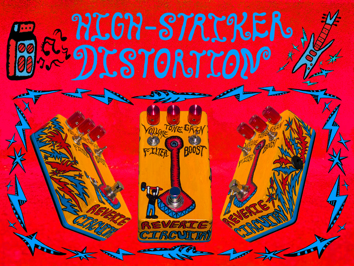 HIGH-STRIKER DISTORTION • DEEP YELLOW, RED, CARIBBEAN COAST • CUSTOM • HAND-PAINTED (LTD TO 1)