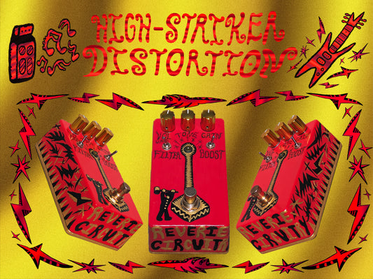 HIGH-STRIKER DISTORTION • RED, BLACK, GOLD • CUSTOM • HAND-PAINTED (LTD TO 1)